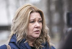 Vairuotojų profesinės sąjungos kontrprotestas prie Vyriausybės