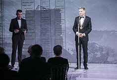 Šv. Kristoforo statulėlės įteikimo akimirka