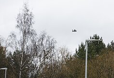Sraigtasparnio nusileidimo akimirka