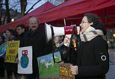 Demonstracijos akimirka