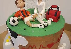 Tortas auksinių vestuvių proga 