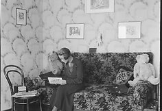 Veronika &Scaron;leivytė savo namuose Kaune, 1935 m.