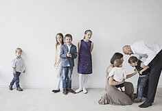 Salinių &scaron;eima. Nuotraukoje trūksta jauniausios narės Marijos