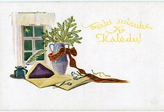Šiauliečio dailininko Gerardo Bagdonavičiaus sukurti kalėdiniai atvirukai, 1926 m. (1)