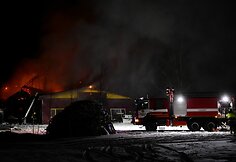 Panevėžyje užsiliepsnojo angaras