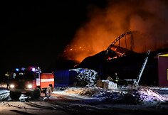 Panevėžyje užsiliepsnojo angaras