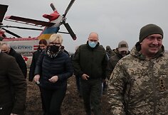 Premjerė Ingrida &Scaron;imonytė lankosi Luhansko srityje