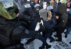 A.Navalno palaikymo akcija Novosibirske 