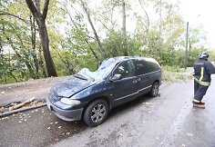 Kaune ant pravažiuojančios ma&scaron;inos užgriuvęs medis sužalojo vairuotoją