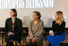 Prodiuserė Laura Vrubliauskaitė, kino kritikė Neringa Kažukauskaitė, režisierė Klaudija Matvejevaitė-Du&scaron;kina