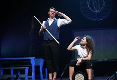 Rolando Kazlo spektaklio &bdquo;Pamoka&ldquo; premjeros akimirka