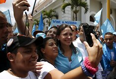 Venesuelos opozicionierė Maria Corina Machado. / Carlos Garcia Rawlins / REUTERS