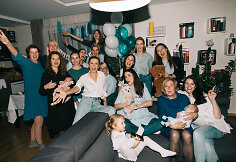 Marijos Silickajos-&Scaron;matavičienės kūdikio sutiktuvių vakarėlio akimirka