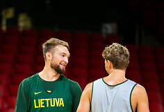 Domantas Sabonis ir Mindaugas Kuzminskas