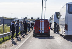 Gaisras Medininkų pasienio punkte: sudegė muitinės angaras