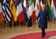 Dalia Grubauskaitė Europos Vadovų Taryboje Briuselyje