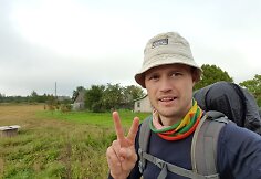 Vilnietis Nerijus Zaniauskas atostogoms pasirinko žygį pėstute nuo Rygos iki Estijos sienos.