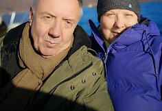 Aktoriai Larisa Kalpokaitė ir Jonas Bra&scaron;kys/Organizatorių nuotr.