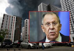 Sergejus Lavrovas ir Ukrainos dronų ataka Maskvoje