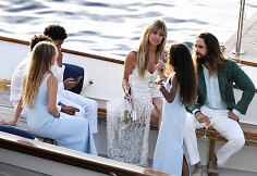 Heidi Klum ir Tomo Kaulitzo prie&scaron;vestuvinio vakarėlio akimirka
