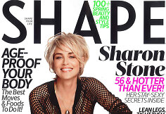 Sharon Stone ant žurnalo &bdquo;Shape&ldquo; vir&scaron;elio