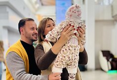 Tomas Grigaitis su žmona ir dukra