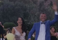 &Scaron;arūno Jasikevičiaus ir Annos Doukos vestuvių akimirka