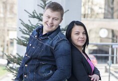 Airidas Karpavičius su mylimąja Oksana