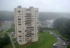 Lietus Vilniuje, Fabijoni&scaron;kėse, i&scaron; 12 auk&scaron;to. 
