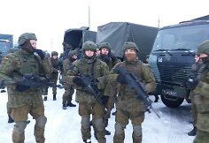 Policijos ir kariuomenės pratybos Telšiuose