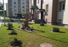 Roma Liutkevičienė puoselėja daugiabučio kiemą