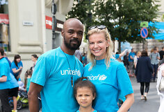 UNICEF vaikų bėgimo Vilniuje akimirka