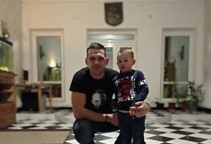 Karolis Grinius su vaiku