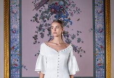 Agnės Deveikytės kurta vestuvinė suknelė