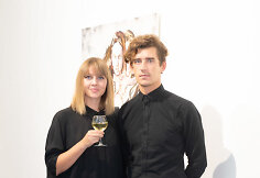 „Lewben Art Foundation“ direktorė Ugnė Bužinskaitė ir I M P L M N T architektas Aurimas Syrusas