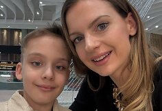 Karolina Kriukelytė-Slavinskienė su sūnumi