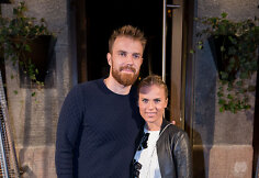 Martynas Gecevičius su žmona Lina