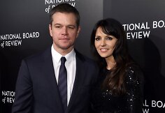 Mattas Damonas su žmona Luciana Barroso