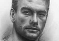 Ryčio Songailos pie&scaron;tas Jeano Claude'o Van Damme'o portretas