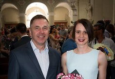 2016 m. magistro diplomų įteikimo ceremonijoje