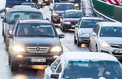На магистрали VIA Baltica образовалась пробка