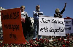 На демонстрацию против монархии вышли тысячи испанцев