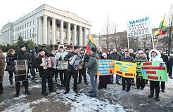 У парламента Литвы акция протеста против добычи сланцев