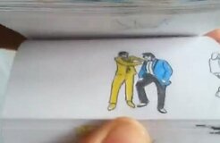 Видео: нарисованный клип Gangnam Style в блокноте