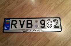 Rasti valstybiniai automobilio numeriai 