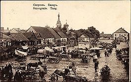 lt.wikipedia.org nuotr./Smurgainių turgaus aikštė 1910 m.