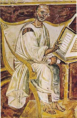 Romoje, Laterane esanti freska/Šv. Augustinas