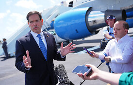 Marco Rubio prie&scaron; NATO derybas vėl sukritikavo Aljansą dėl atsisakymo paremti JAV karą su Iranu