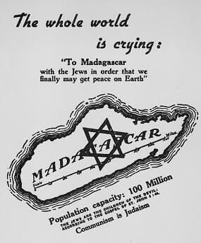 JAV Holokausto memorialinio muziejaus nuotr./Antisemitinis propagandinis plakatas