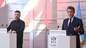 Emmanuelis Macronas: 26 &scaron;alys siūlo dalyvauti po karo užtikrinant Ukrainos saugumą